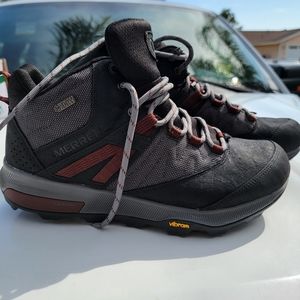 Merrell Zion Mid Waterproof Black Men's Hiking Boots J16885